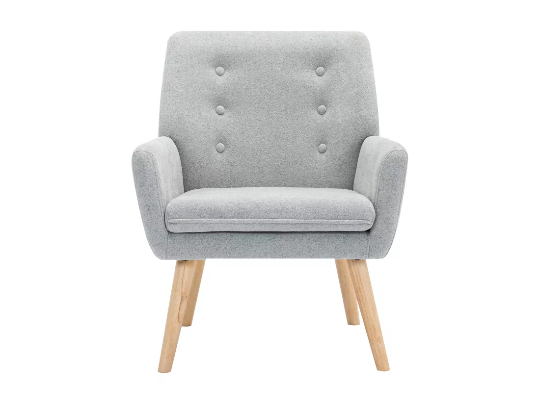 Fauteuil en tissu gris SERINO