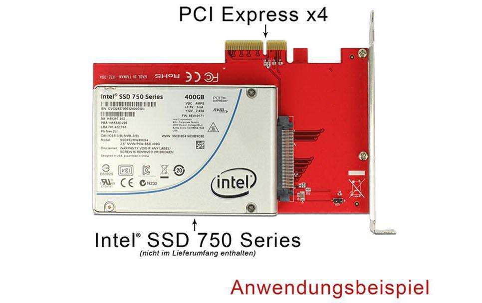 Host Bus Adapter Controller PCI-Express-X4 - U.2, 2.5