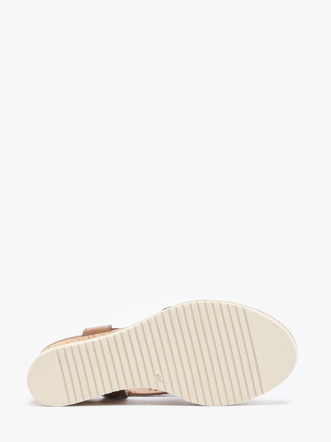 Sandales talon compens en cuir TAMARIS