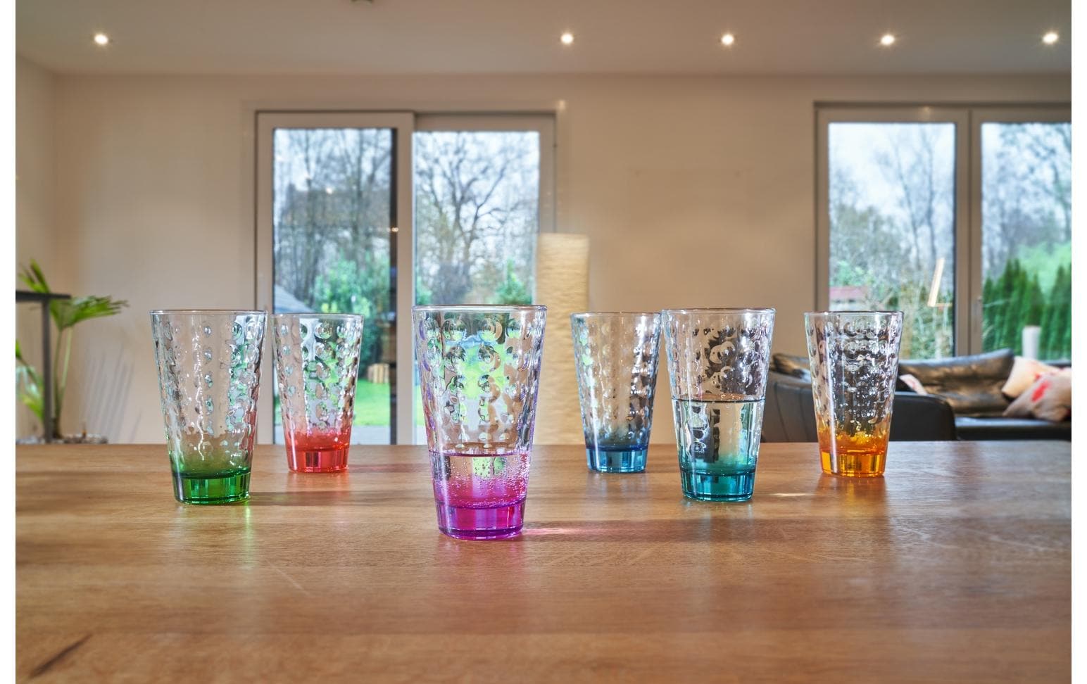 Trinkglas Optic 300 ml, 6 Stück, MehrfarbigGläser-Set