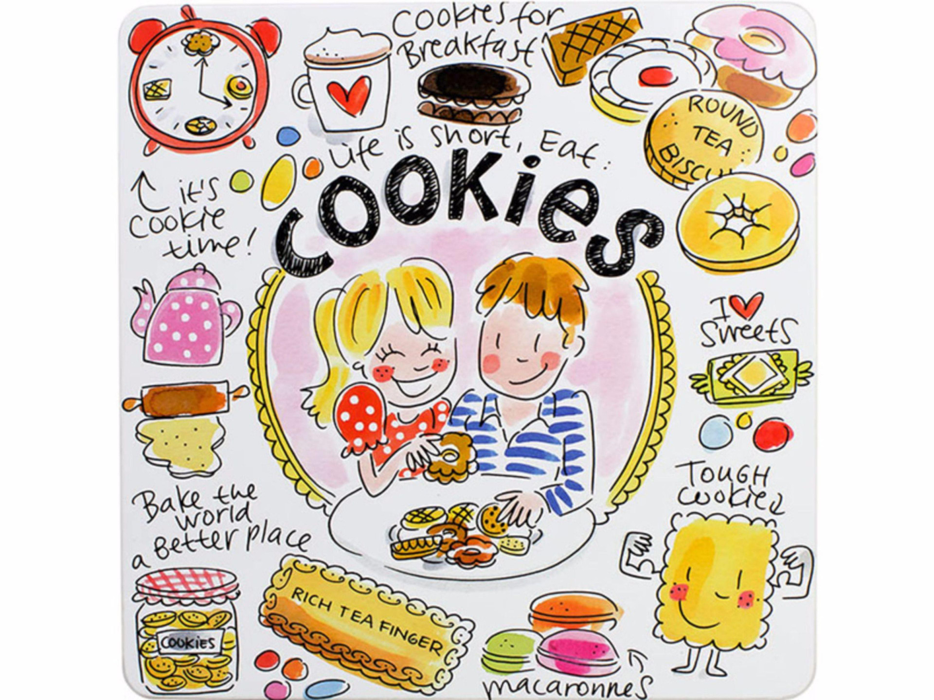 Blik vierkant groot Cookies
