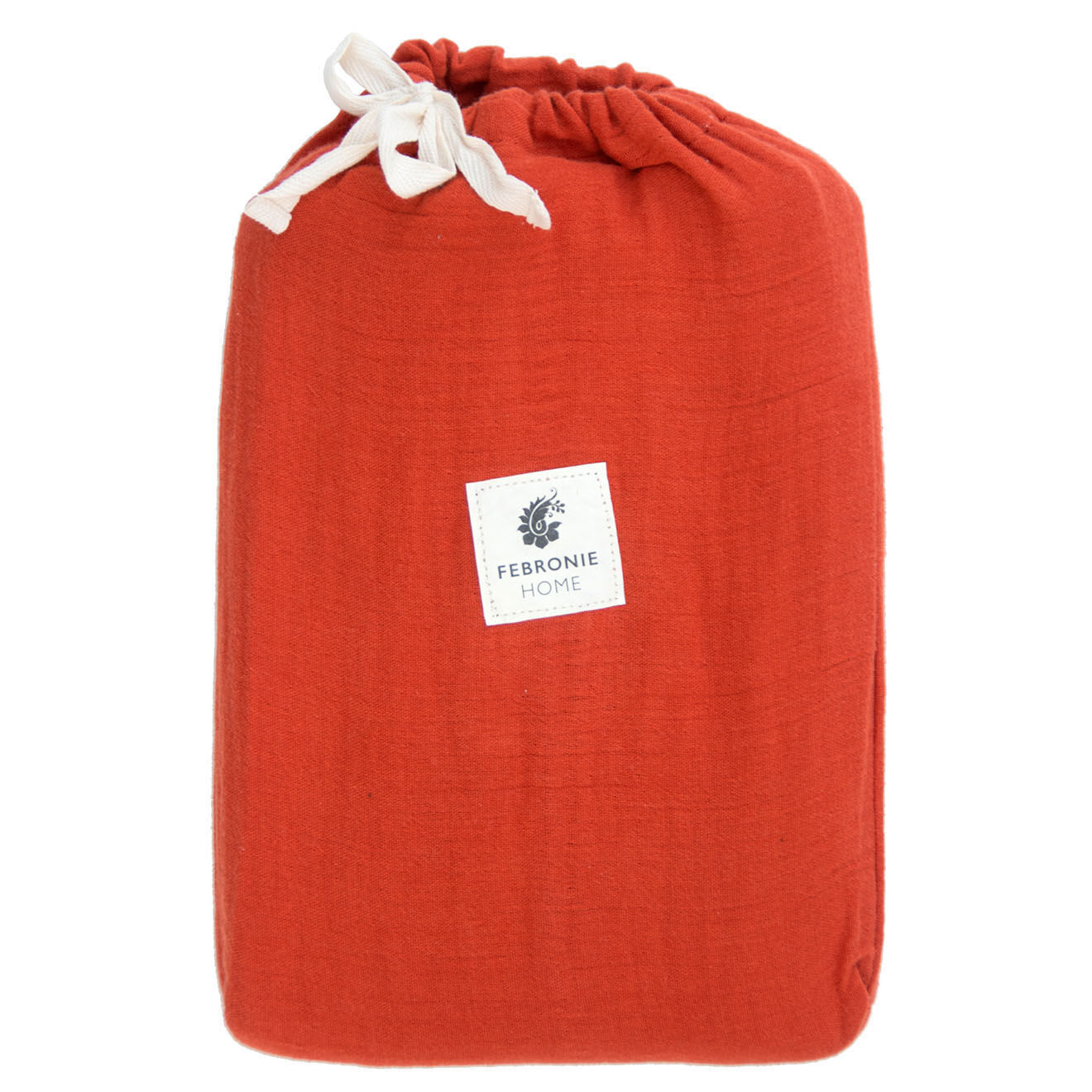 Febronie Home Taie d'oreiller 100% Gaze de Coton Clara terracotta