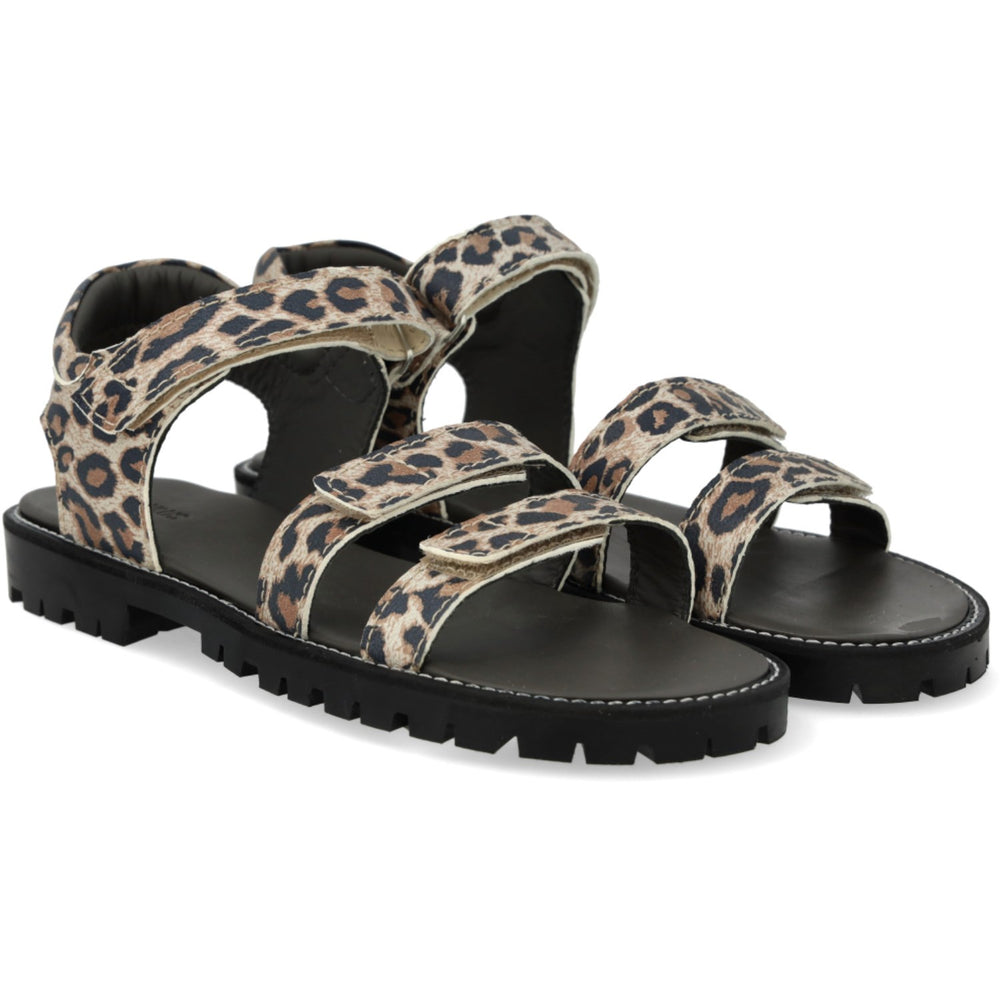 Køb Angulus Leopard Suede Justerbar Lædersandal Med Velcro