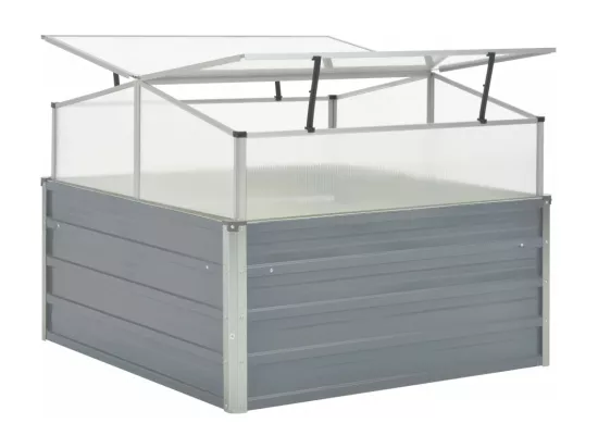 Serre 100 x 100 x 85 cm Grise Acier galvanisé