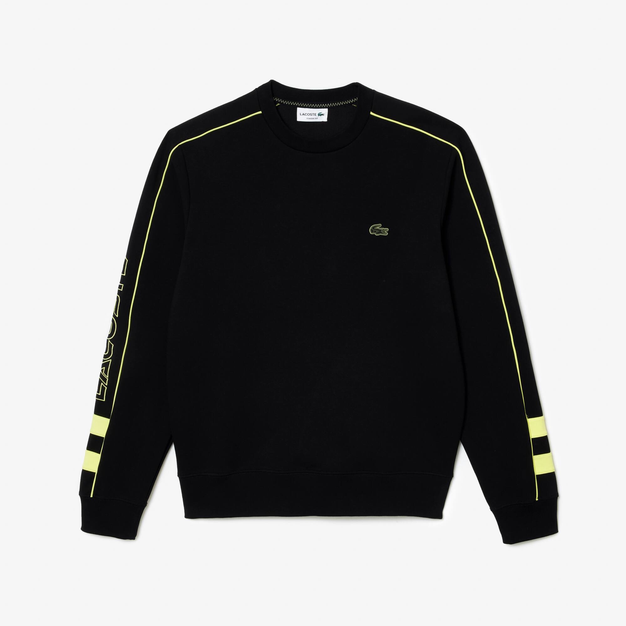 Sweatshirt Jogger avec broderie en double-face de coton Sweatshirts - Noir - Lacoste - Homme