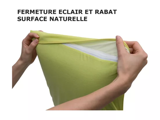 FRESH - Taie d'Oreiller 60x60cm Marron Imperméable et Respirante