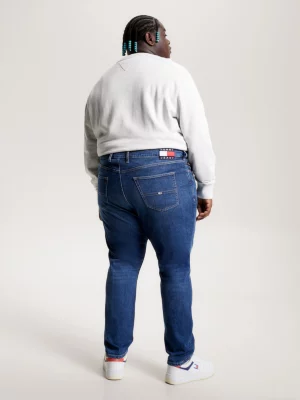 Calça jeans reta desbotada Plus Ryan