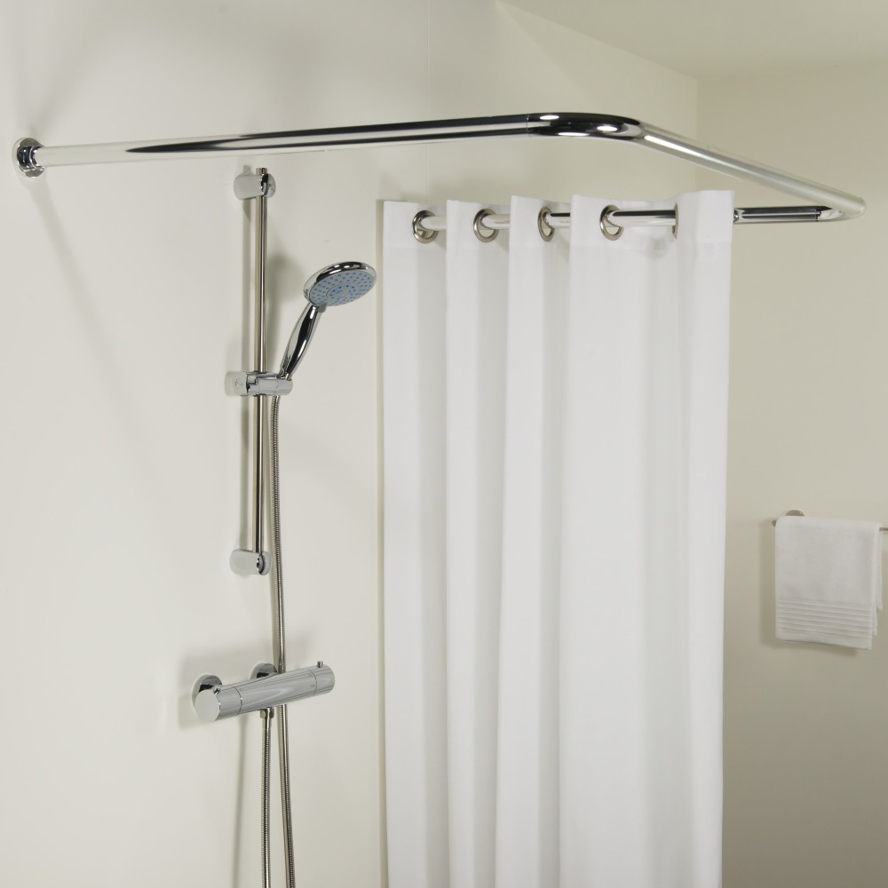 Sealskin Seallux douchegordijnstang combi 90 cm chroom