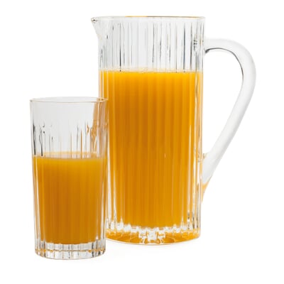 Glaskanne gerippt