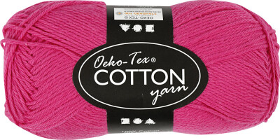 Bomuldsgarn - Nr. 8/4 - Pink - L 170 M - 50 G