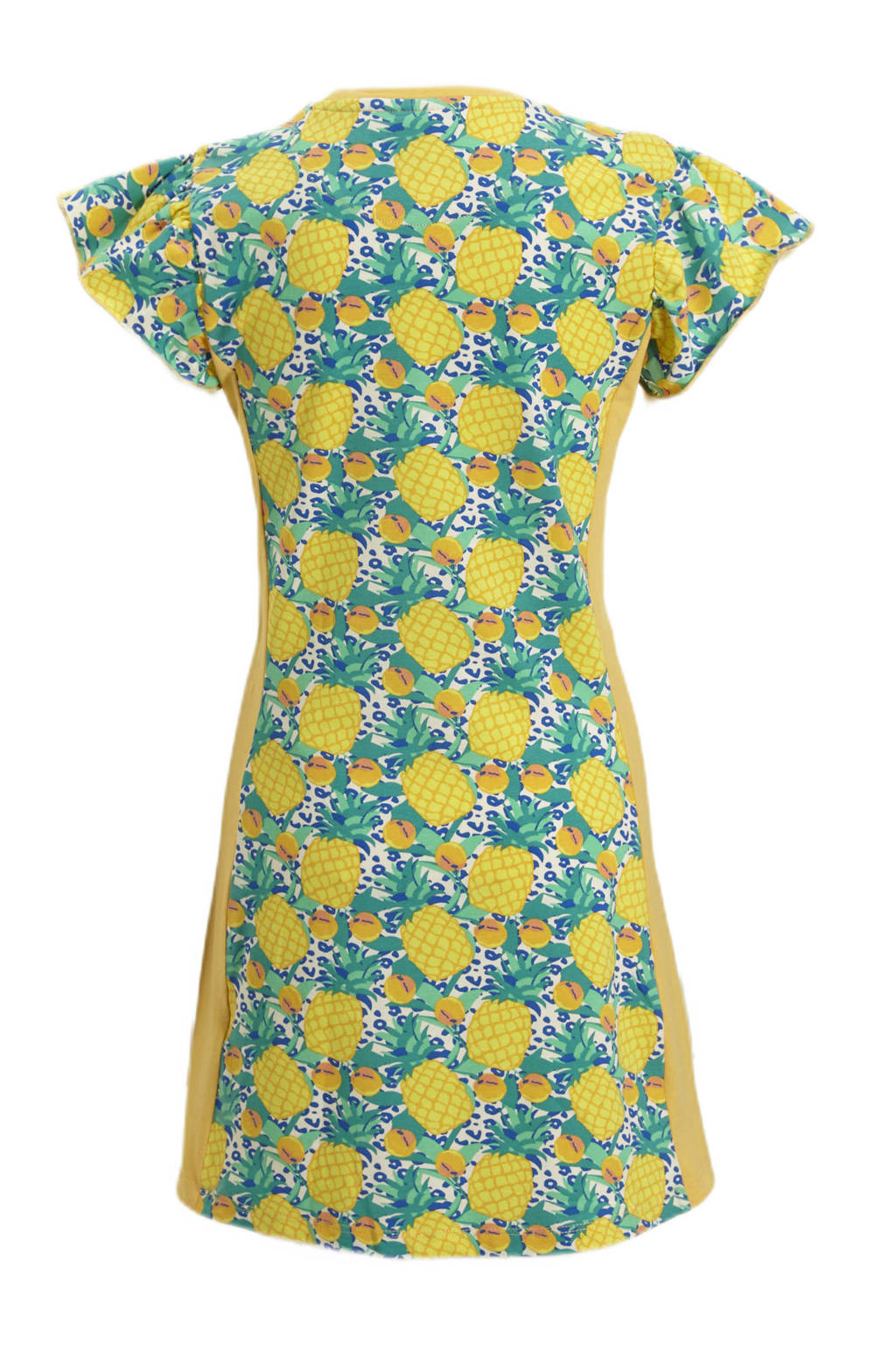 Orange Stars A-lijn jurk Magareth met all over print en ceintuur multi