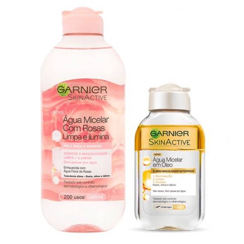 Garnier Pack Casa & Viagem de Água Micelar Pele Luminosa   Pele Sensível