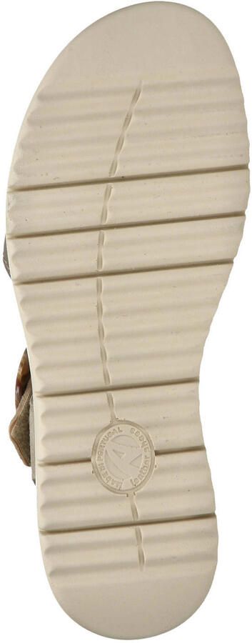 Nelson Flex suède sandalen met sleehak beige