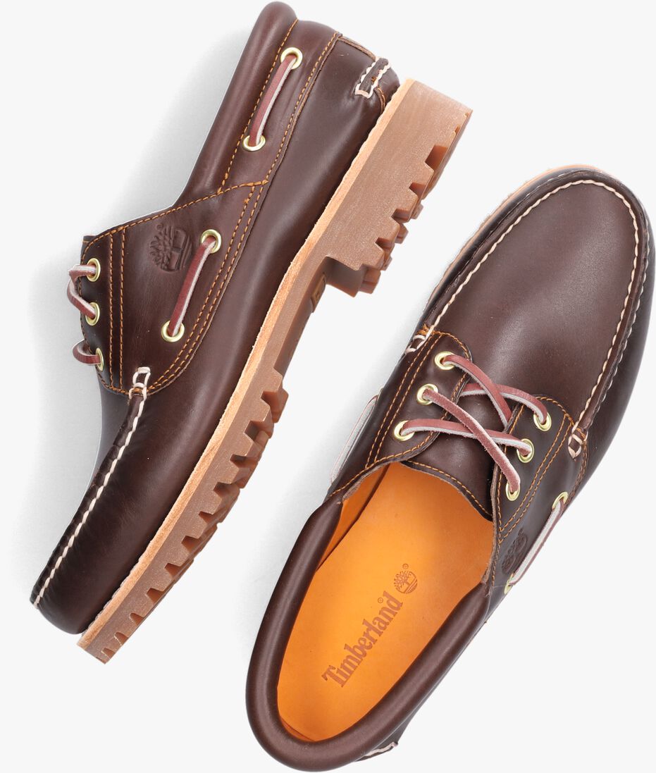 bruine timberland veterschoenen authentics 3 eye classic lug