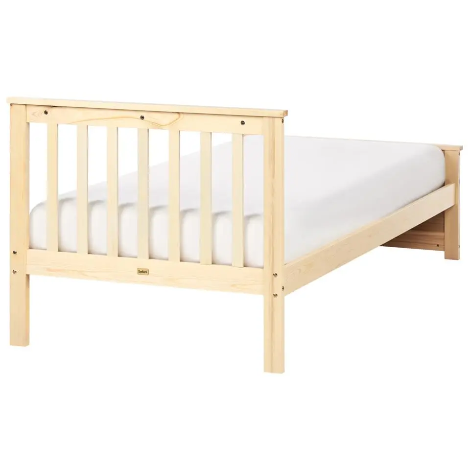 OLENDON - Eenpersoonsbed - Lichtbruin - 90 x 200 cm - Dennenhout