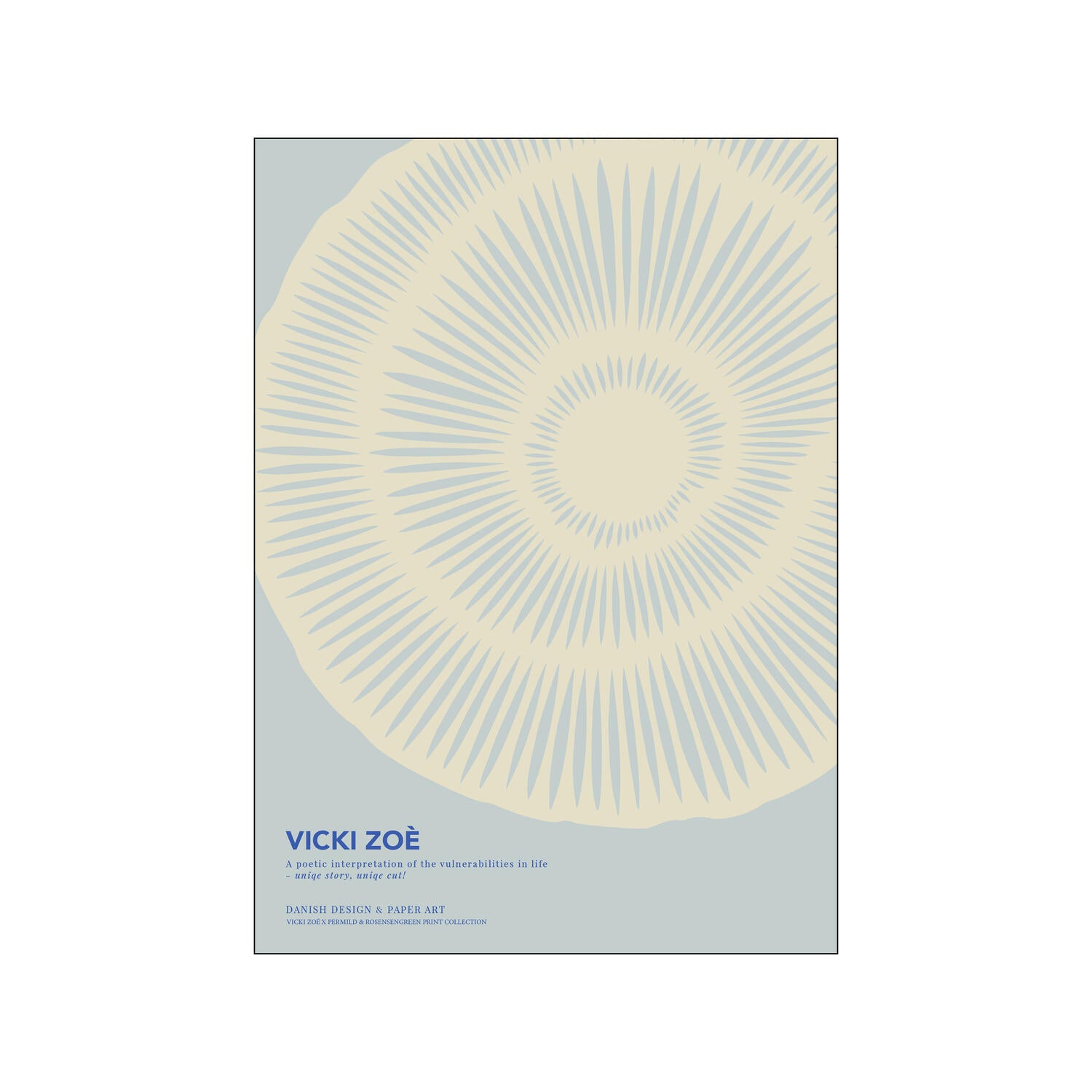 Poster & Frame  The Uniqueness of you, Light Blue Cream - 50 x 70 cm