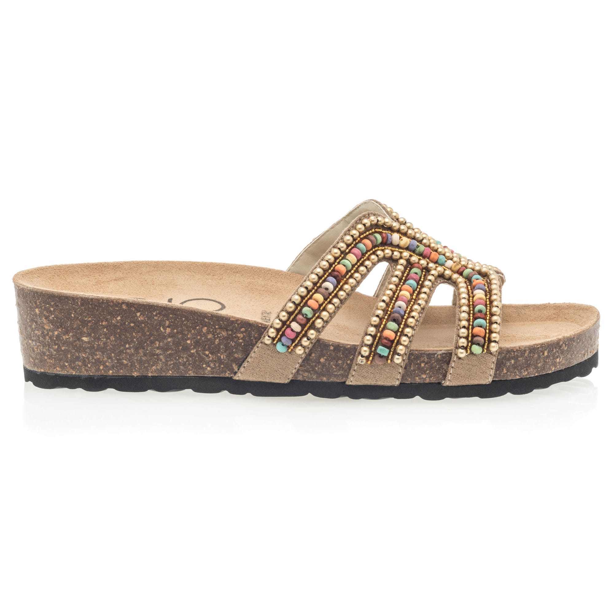 Mules semelle liège Femme beige