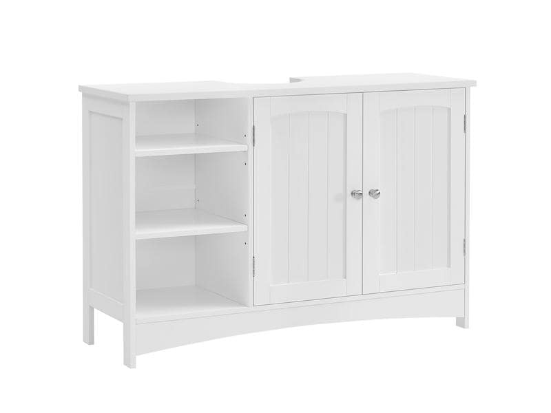 VASAGLE Waschbeckenunterschrank 90 x 60 cm, Weiss Badezimmerregal