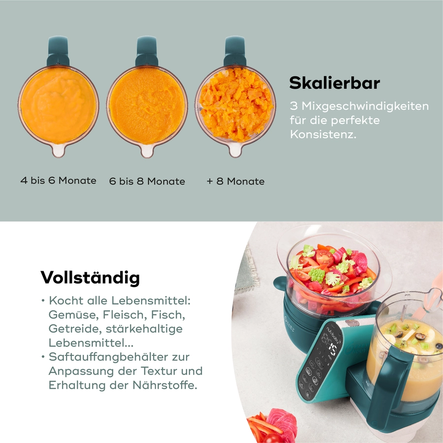 babymoov Küchenmaschine Nutribaby Plus Opal green