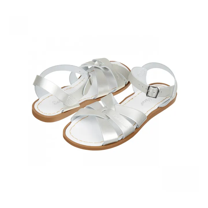 Salt-Water Sandales Cuir Waterproof Original | Argenté