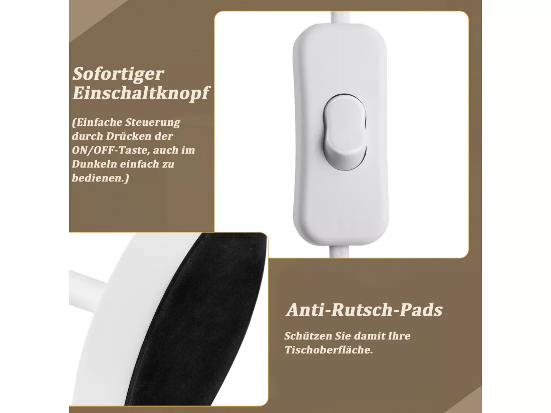 NETTLIFE Lampe de chevet Set de 2 lampes de table Salon - en bois E27 Douille Bedside Lamp Chambre à coucher Blanc