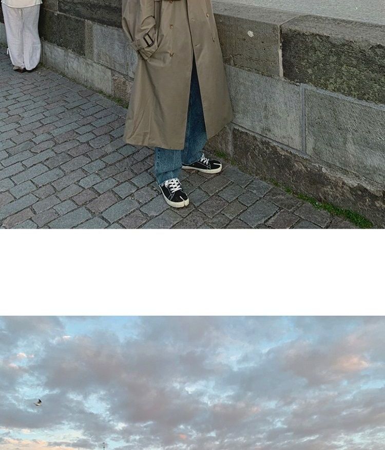 DragonRoad - Trenchcoat met dubbele rij knopen