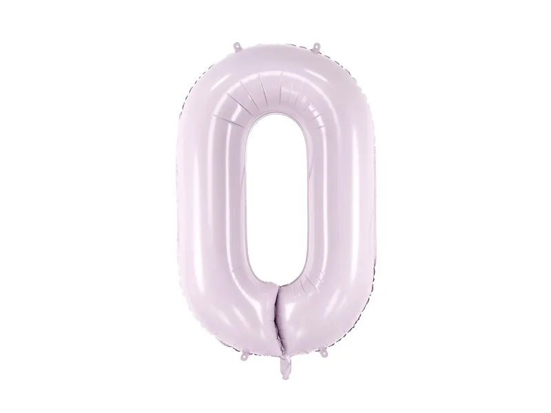 0 Jaar Cijfer Ballon Paars Leeg 72cm