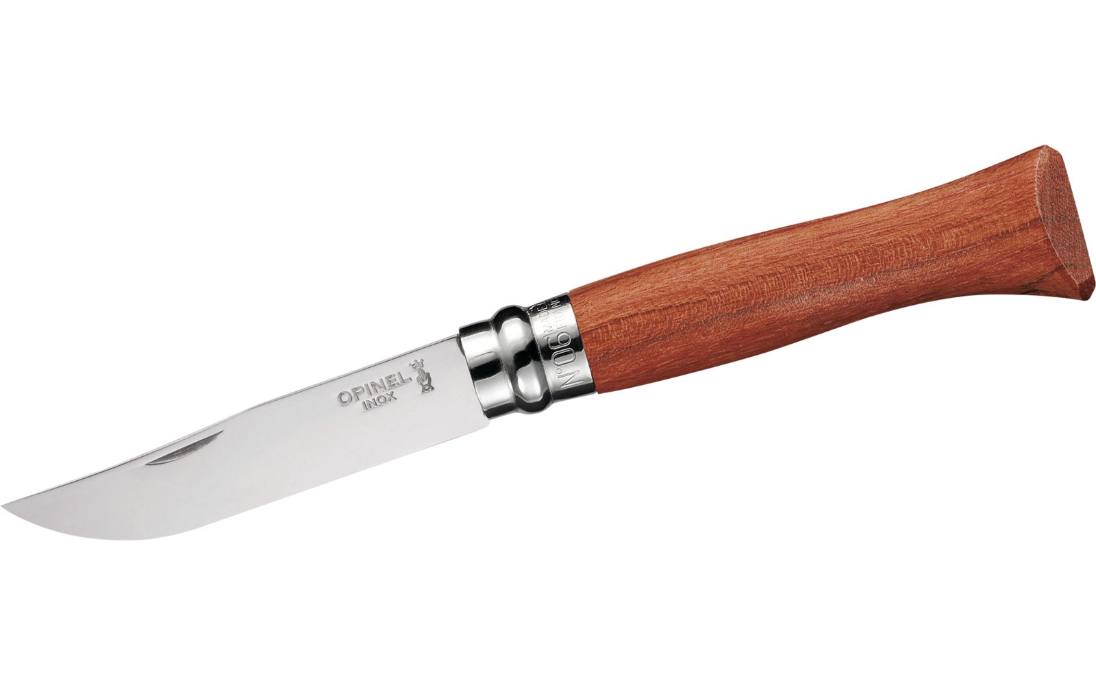 Opinel N°06 Luxe Taschenmesser mit Griff aus Padoukholz Klingenlänge 7 cm