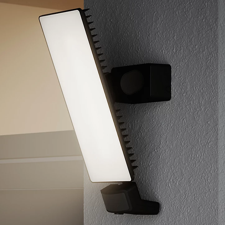 Projecteur LED à détection Davern 5000lm 50W IP65 GoodHome noir
