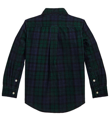 Polo Ralph Lauren Skjorte - Fløjl - Navy/ Grønternet