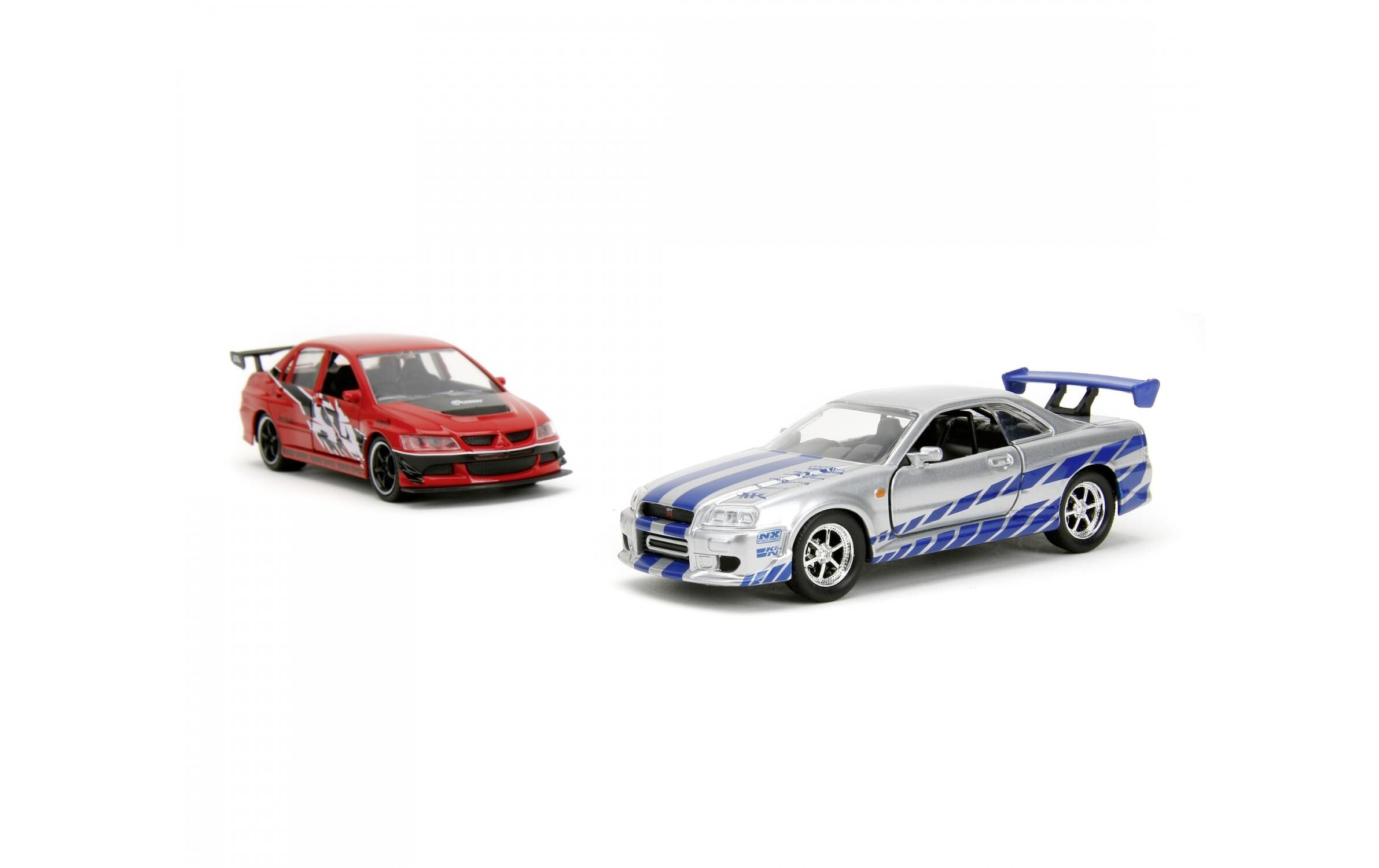 Fast & Furious Twin Pack Wave 4/2 1:32Fast & Furious Modellautos: Mitsubishi Lancer Evolution IX & Brian's Nissan Skyline GT-R (BNR34)