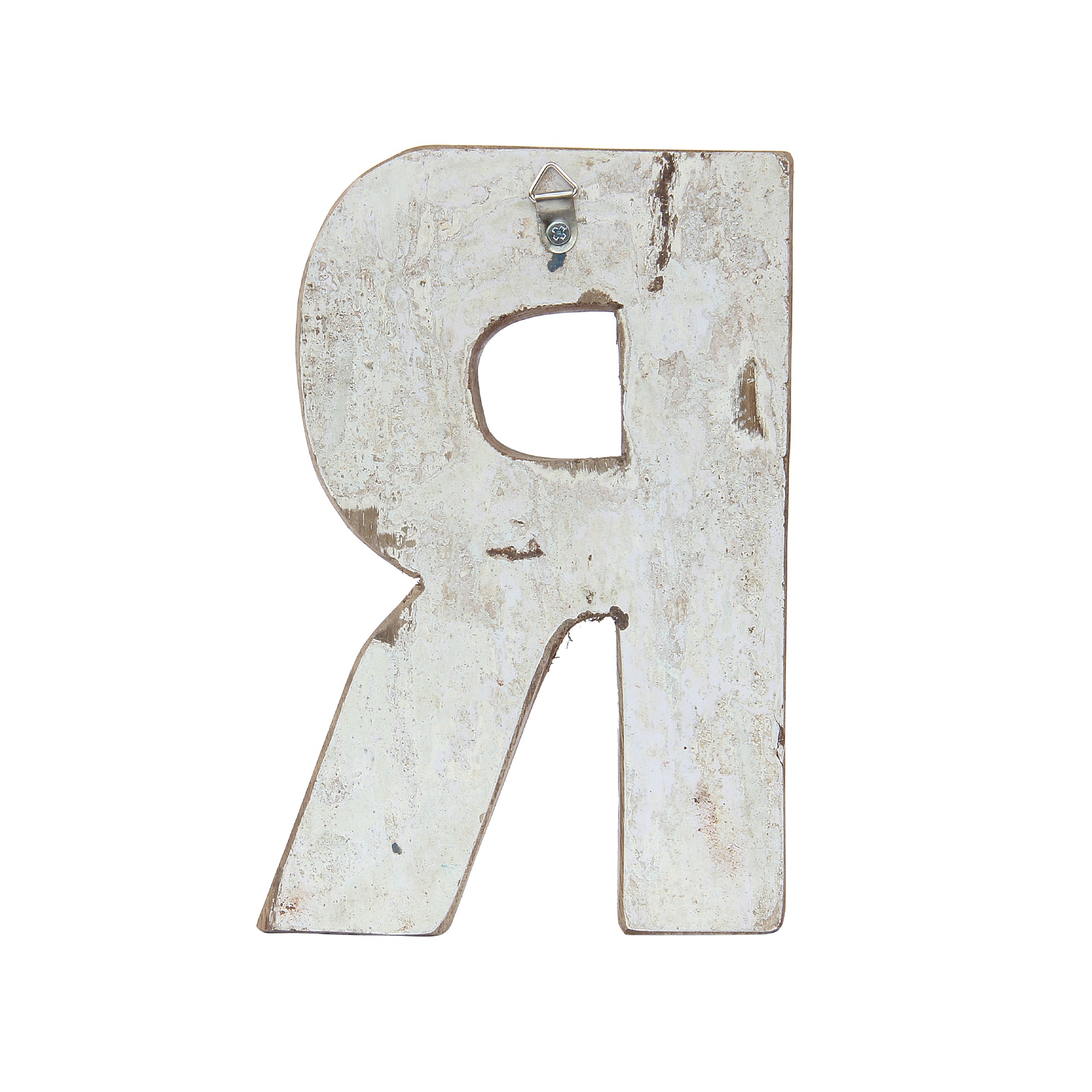 Holzbuchstabe 'R', mehrfarbig, T 2,5 cm, B 13 cm, H 19 cm von fischer's lagerhaus