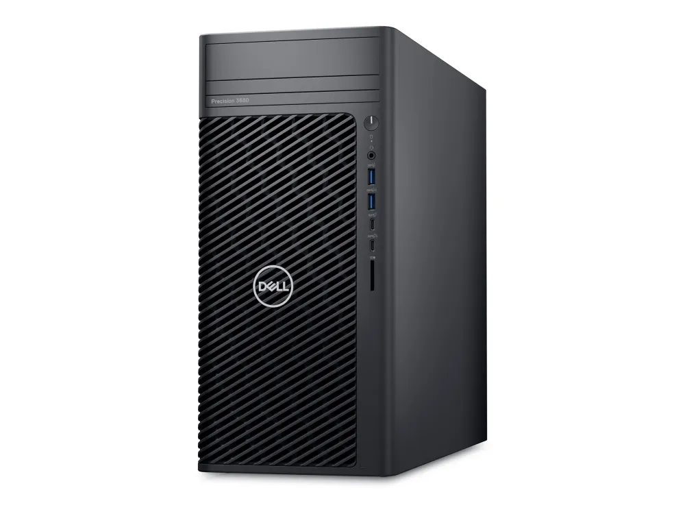 Dell Precision 3680 - Præstationstårn 1 x Core i7 i7-14700K / op til 5.6 GHz - vPro Enterprise - RAM 32 GB - SSD 1 TB - NVMe - UHD Graphics 770 - Gigabit Ethernet - Win 11 Pro - skærm: ingen - sort, sort (tastatur) - BTS - med 3 års Basic Onsite Serv