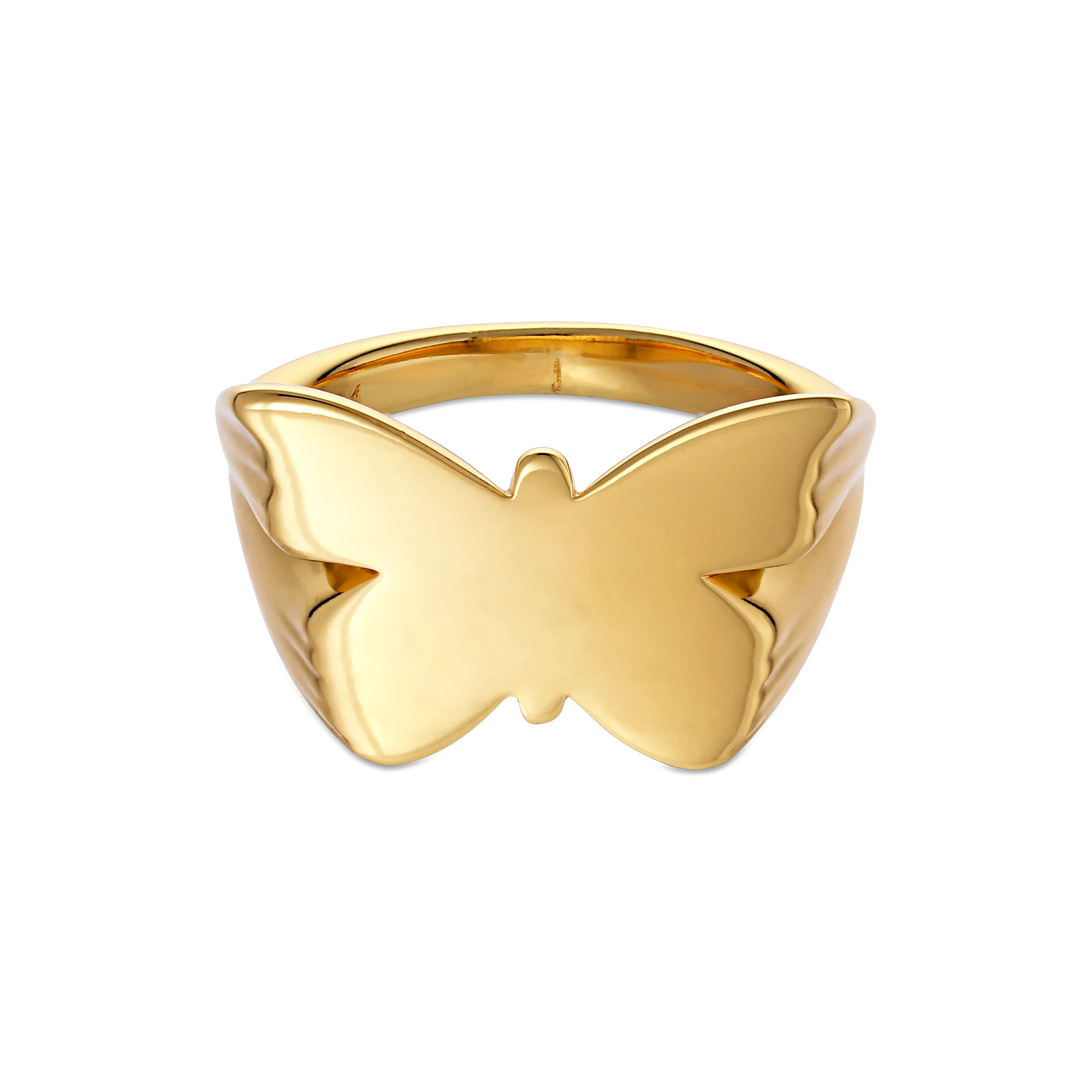 Jane Kønig  Butterfly Signet ring - forgyldt