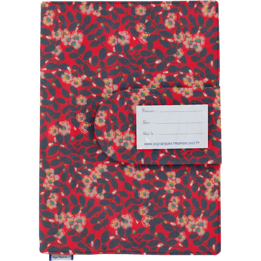 Protège Carnet De Santé Feuillage Vermillon