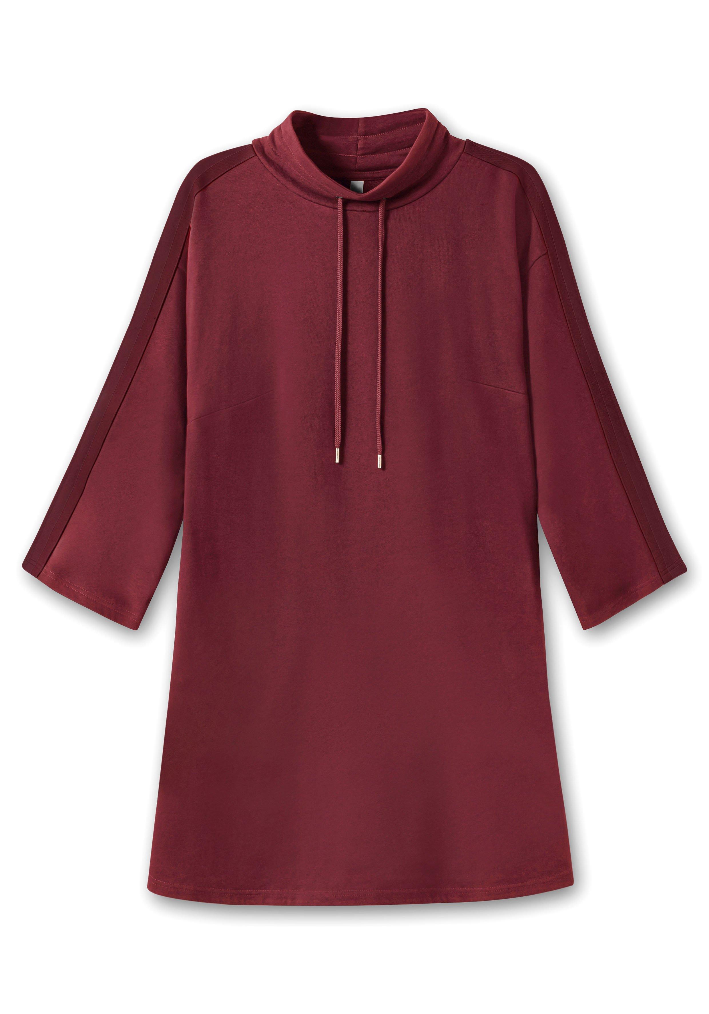 Sweatkleid mit Streifentape an Arm und Schulter