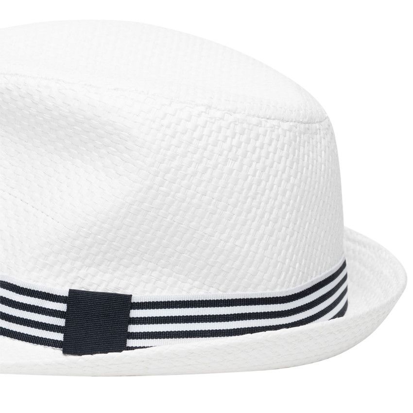 Borsalino à bande rayée pour enfant garçon - Blanc