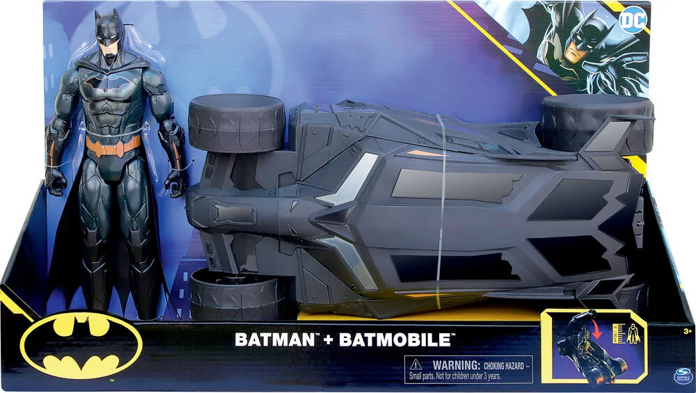 DC COMICS - FIGURINE - BATMAN - PACK BATMOBILE  ET FIGURINE BATMAN 30CM