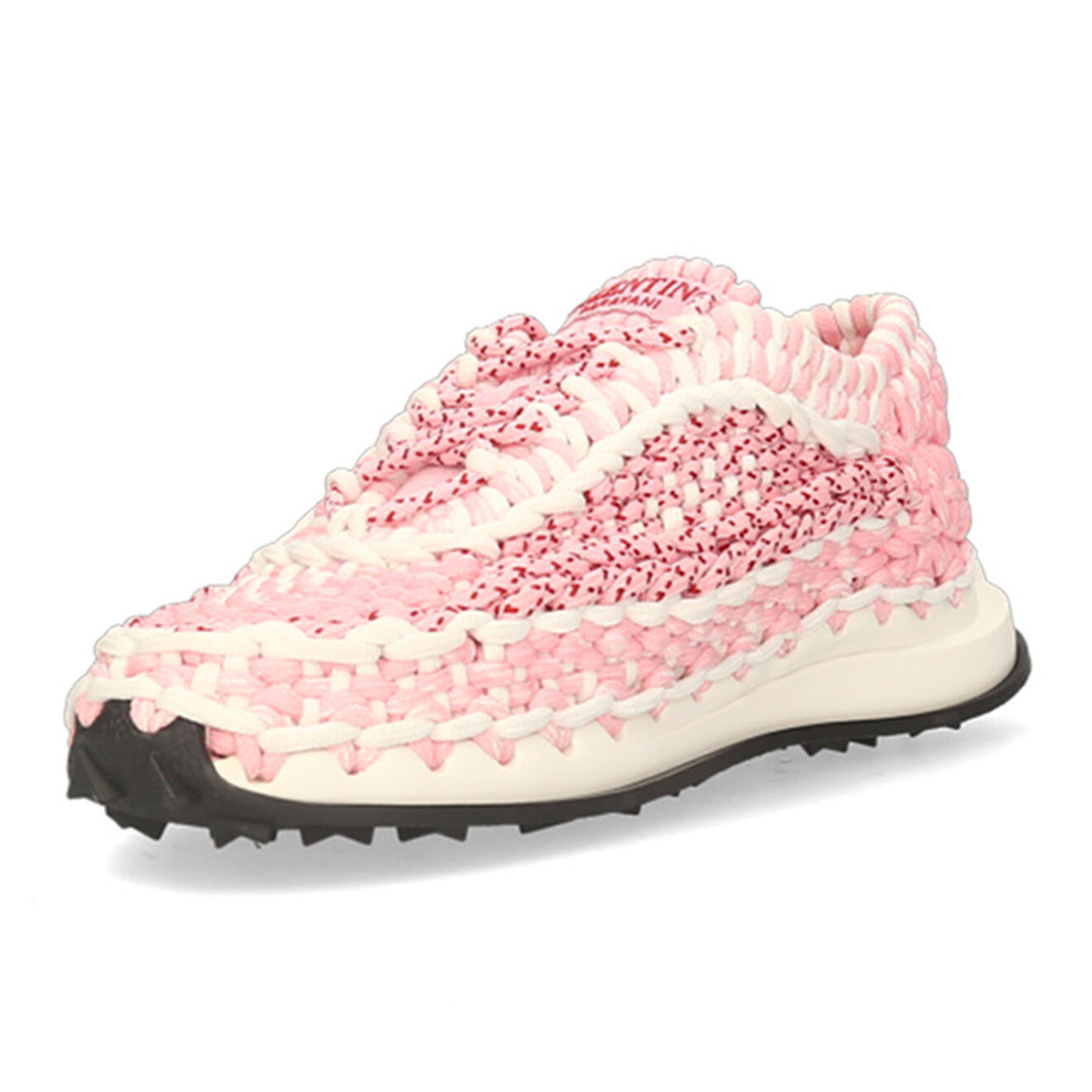 Valentino Sneakers macramé blanc/rose