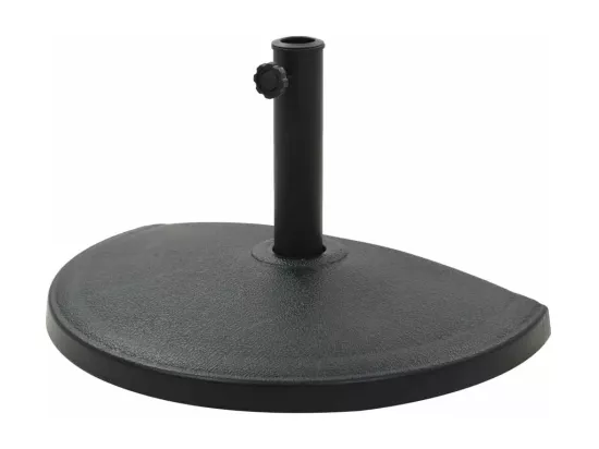 Pied base socle demi-rond résine noire 60 x 60 x 35 cm 2202093