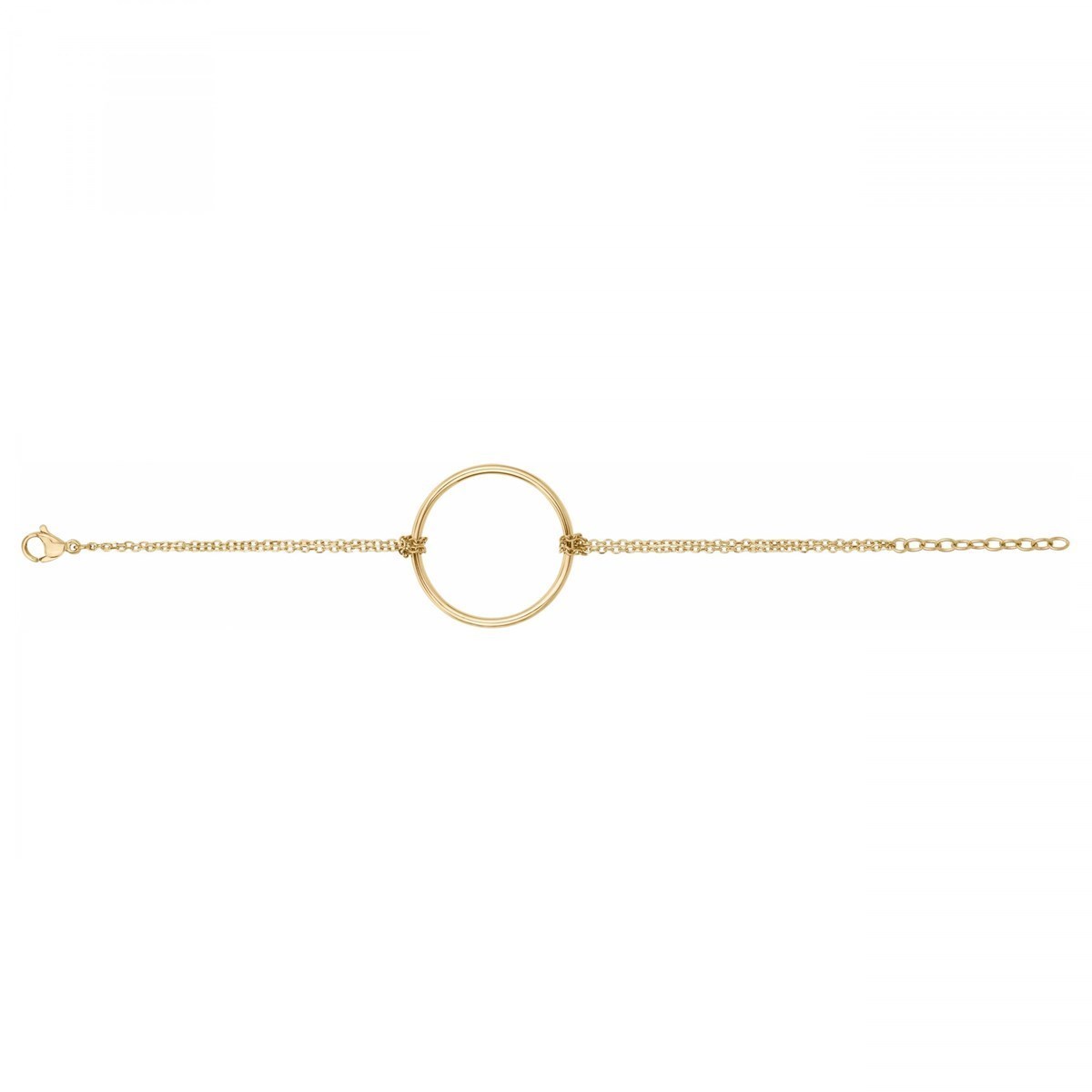 Bracelet souple mono-motif en Acier 316L - jaune brillant