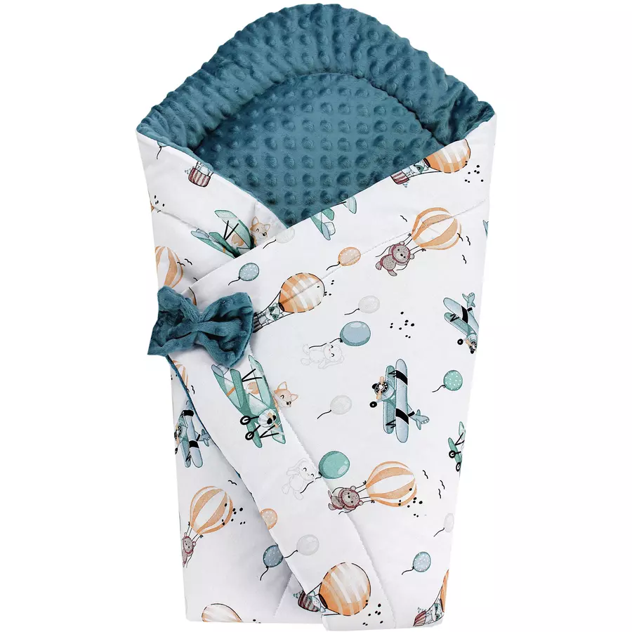 TupTam Baby Winter Einschlagdecke Warm Wattiert Minky dunkelgrün
