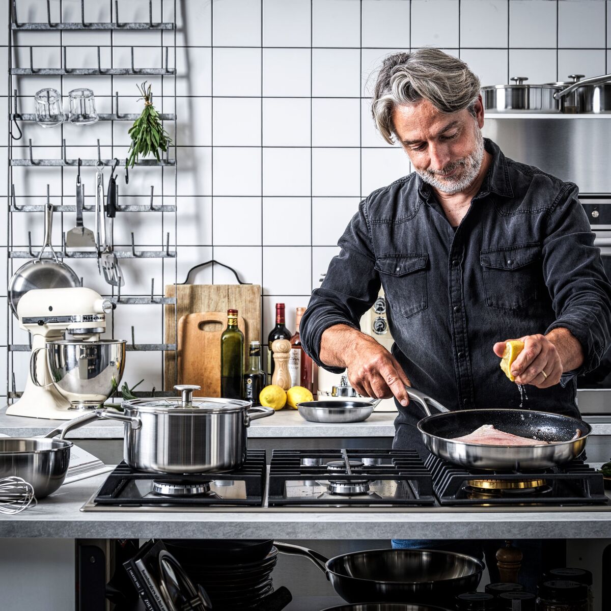 Cookware Collection Gryte med lokk, Rustfritt stål 20 cm