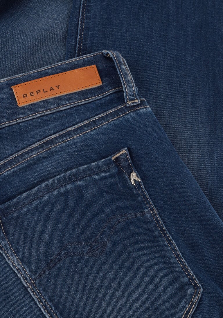 REPLAY blauwe replay slim fit jeans new luz bootcut pants