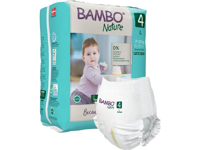 Bambo Nature Windeln Pants L Grösse 4 Pants L Gr. 4, ab 7-14 kg, 20 Stück