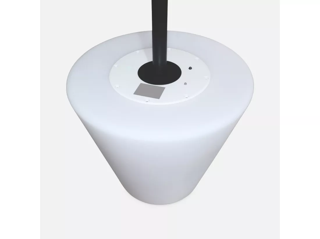 Lampadaire extérieur 150 cm LAMPADA XL LED hybride . lampe multicolore sur pied. luminaire design à batterie. solaire. télécommandé