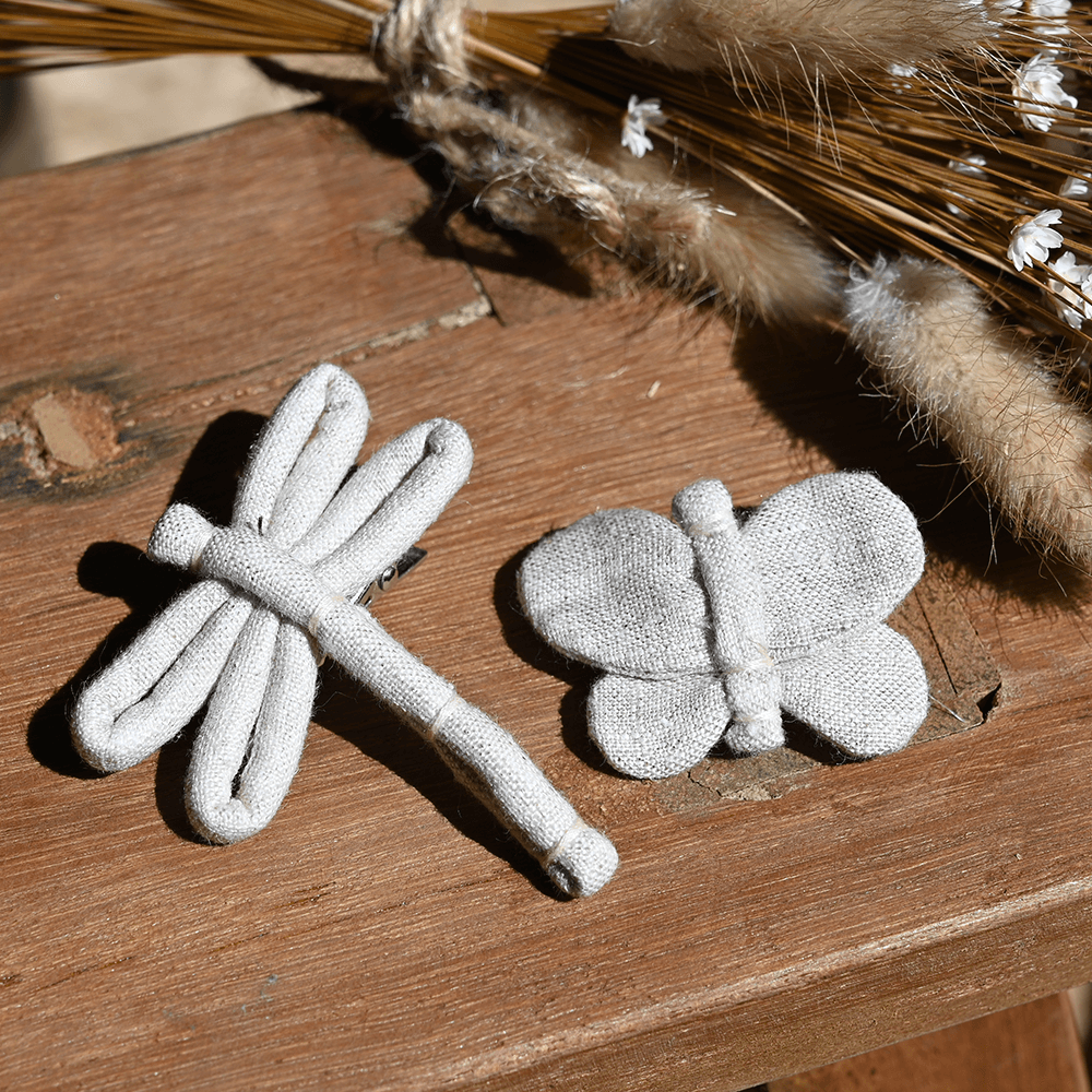 Barrette Petit Papillon Lin Pailleté
