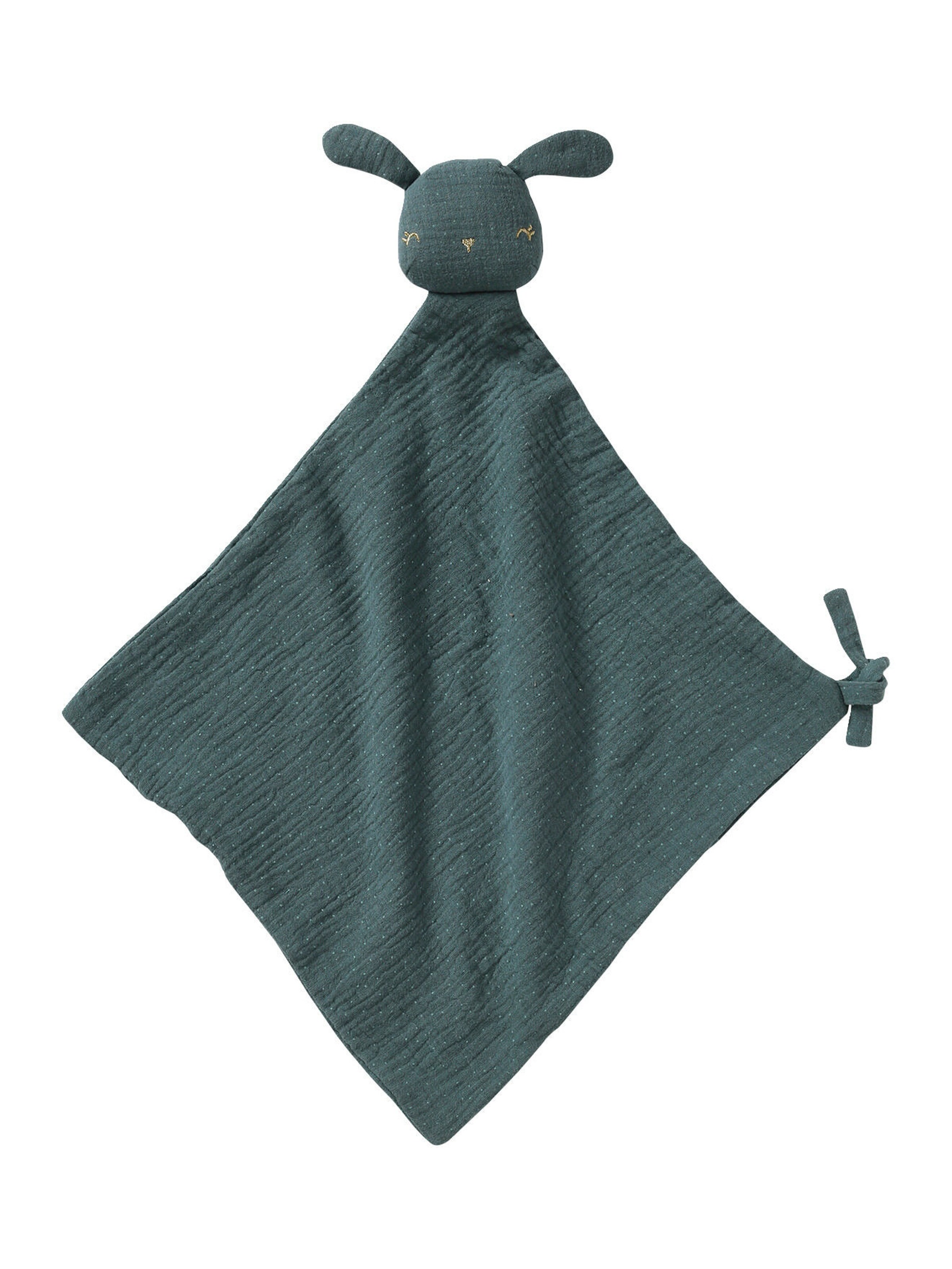 Vertbaudet Baby Geschenk-Set: Schmusetuch, Rassel & Stofftuch orange/grün/märchenwald