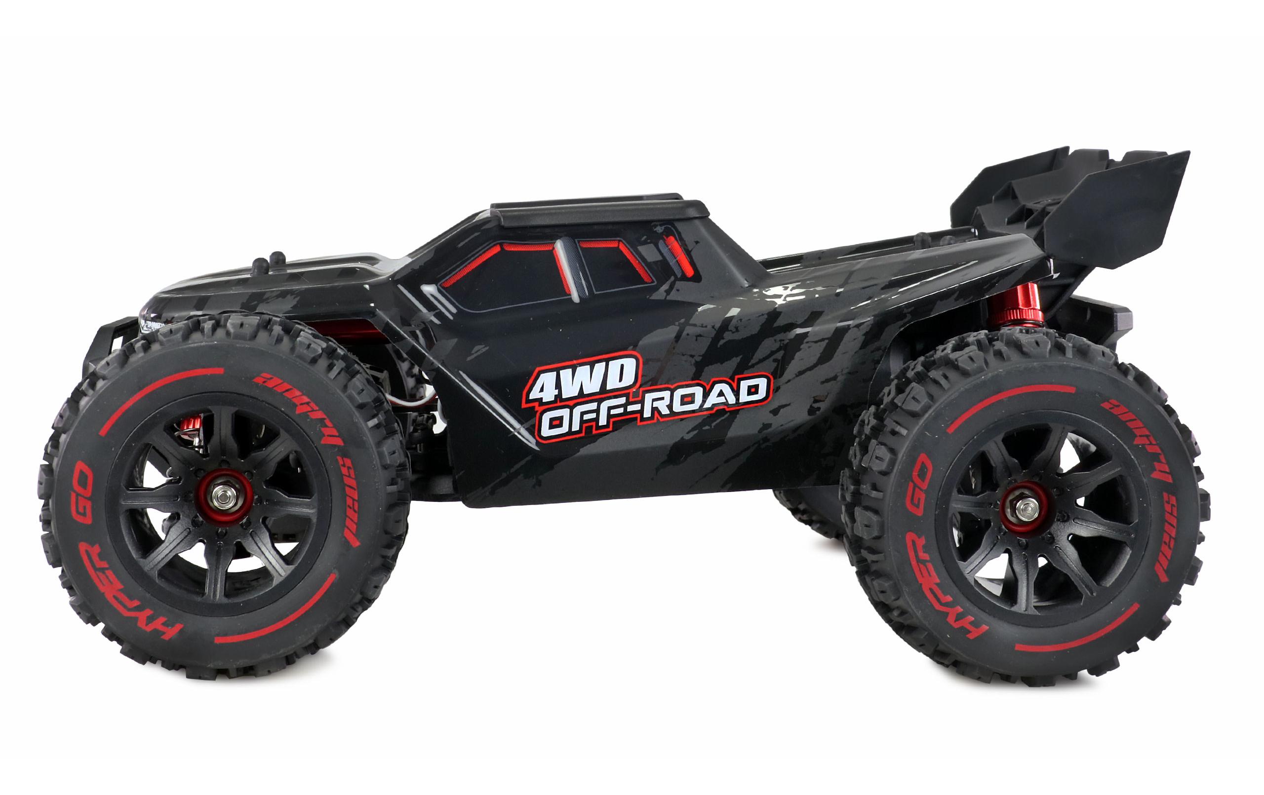 Truggy Hyper Go 4WD Brushless Schwarz, RTR, 1:14<br>Brushless Truggy mit zwei Karosserien und umfangreichem Zubehör-Set