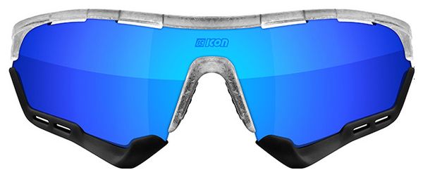 Lunettes SCICON Aerotech Glace Mate / Multimirror Bleu